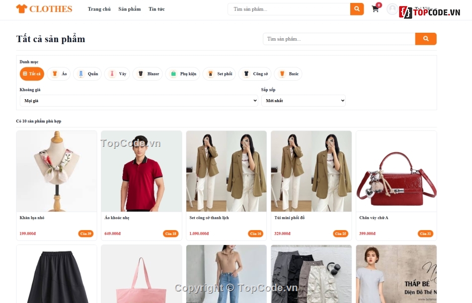 Website bán quần áo,bán quần áo,Web bán áo quần